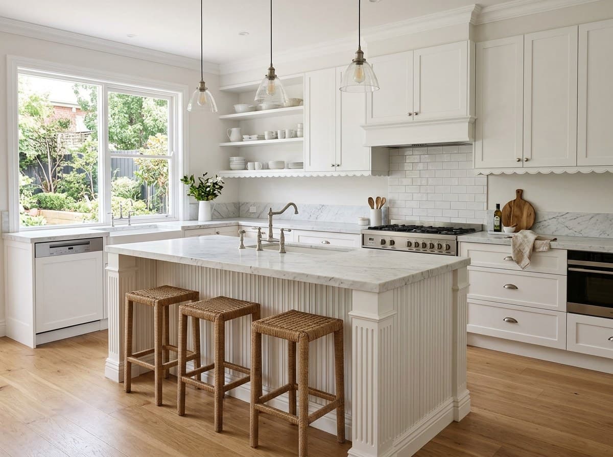 Kitchen valance & column wraps in Toronto